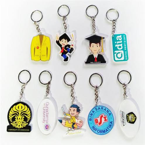 Gantungan Kunci / Keychain Akrilik Print UV